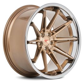 Ferrada Wheels CM2 Brushed Cobre Chrome Lip Deep Concavity Series 23