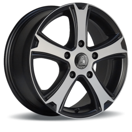 A1 Wheels Riva Matt Black/Face Matt Polished