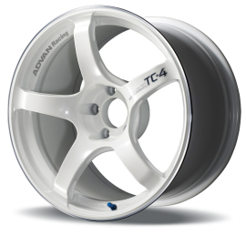 ADVAN Wheels TC-4 Racing White Metallic & Ring