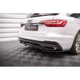 Hinten Splitter (mit einem vertikalem balken) V.1 Audi A4 / S4 / RS4 S-Line B9 Facelift