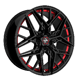 Keskin Wheels KT25 Black Painted Red Inside