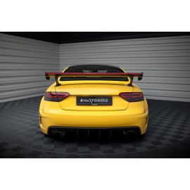 Carbon Spoiler With External Brackets Uprights + LED Audi A5 Coupe 8T