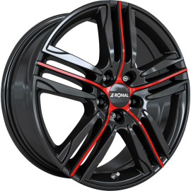Ronal Wheels R57 MCR Jetblack Red Spoke