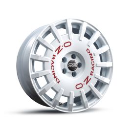 Rally Racing White Red Lettering