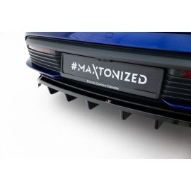 Hinten Splitter (mit einem vertikalem balken) Porsche Taycan Turbo S Mk1