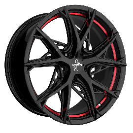 Keskin Wheels KT24 Black Painted Red Inside