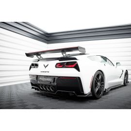 Carbon Spoiler With Internal Brackets Uprights + LED Chevrolet Corvette Stingray / Grand Sport C7
