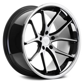 Ferrada Wheels FR2 Slight Concavity Machine Black/Chrome Lip