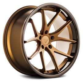 Ferrada Wheels FR2 Slight Concavity Matte Bronze/Gloss Black Lip