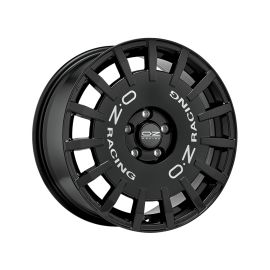 Rally Racing Gloss Black Silver Lettering