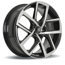 A1 Wheels Spark Gloss Black/Face Polished