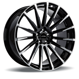 ACE Wheels Devotion Dark Shiny Black/Face Partially Polish DC