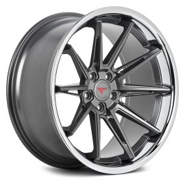 Ferrada Wheels CM2 Matte Graphite Chrome Lip Deep Concavity Series 23