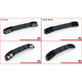 Heckansatz + Endschalldampfer SportAuspuff Attrappe Seat Leon ST FR Mk4