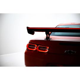 Carbon Spoiler With Internal Brackets Uprights + LED Chevrolet Camaro SS Mk6 Facelift