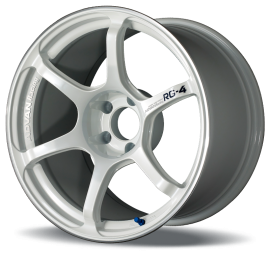 ADVAN Wheels RG-4 Racing White Metallic & Ring