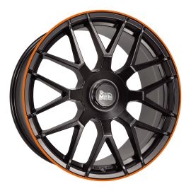 MAM Wheels GT1 Matt Black Lip Orange