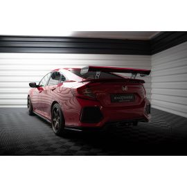 Carbon Spoiler With Internal Brackets Uprights + LED Honda Civic SI Mk10