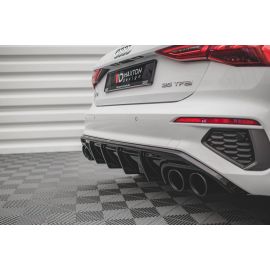 Heckansatz + Endschalldampfer SportAuspuff Attrappe Audi A3 / S3 / RS3 S-Line Sportback 8Y