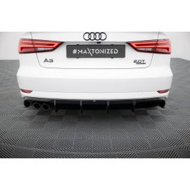 Heckansatz Audi A3 / S3 / RS3 Sedan 8V Facelift (Version mit einseitigem DoppelAuspuffendrohr)