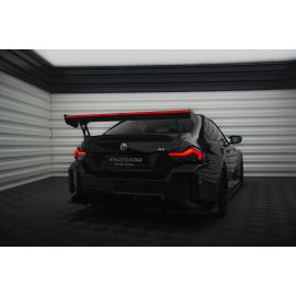 Carbon Fiber Spoiler With External Brackets Uprights + LED BMW Seria M2/G87 [2023-]