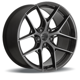 AC Wheels FF130 Dark Shiny Black/Face Smoke Clear DC