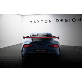 Carbon Spoiler With External Brackets Uprights + LED Toyota Supra Mk5