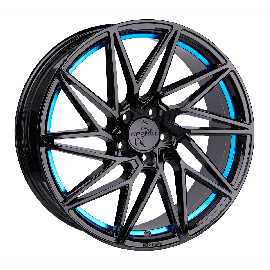 Keskin Wheels KT20 Black Painted Blue Inside