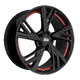 MAM Wheels RS5 Black Painted Red Inside