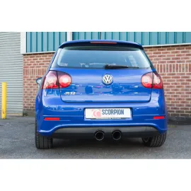 Resonated cat-back system Golf MK5 R32 Daytona