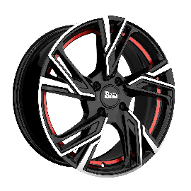 MAM Wheels RS5 Black Front Polish Red Inside