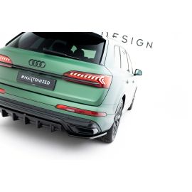 Hinten Splitter (mit einem vertikalem balken) Audi Q7 / SQ7 / Q7 S-Line Mk1 Facelift