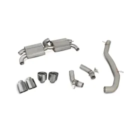 Non-resonated cat-back system (with valves) TT S Mk3 Non GPF Model Only (Coupe models only) EVO