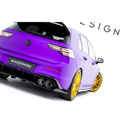 Hinten Splitter (mit einem vertikalem balken) V.2 Volkswagen Golf 8 R Facelift
