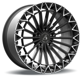 A1 Wheels CW55 Gloss Black/Lip Polished DC